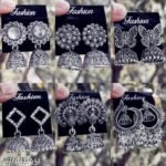 Latest & High Quality Silver OxidisedJhumka/Jhumki Earing's for Girls and Women's