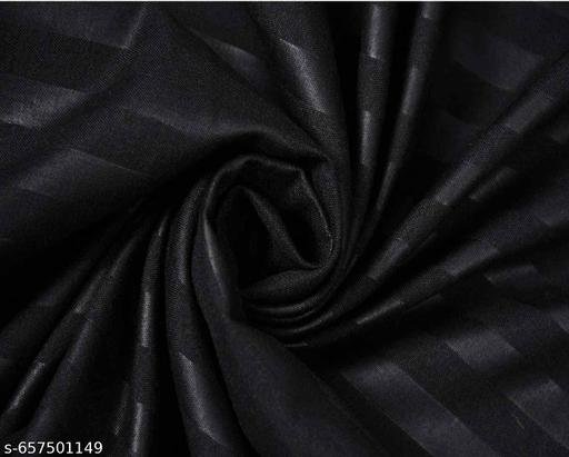 M.R.J. GLOBAL WOVEN Satin Stripe DOUBLE (Flat) Bedsheet | 220 TC Premium Glossy Satin 1 Bedsheet with 2 Pillow Covers | Luxury Home & Hotel Use - Image 5