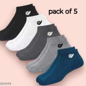 Fashionable Latest Multicolor Men Ankle Length socks Pack of 5