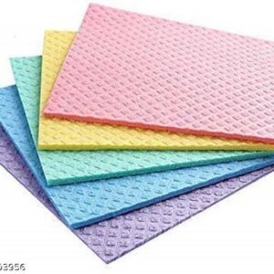 Home Cellulose Sponge Wipes Kitchen Cleaning Reusable and Washable (Pack of 5)