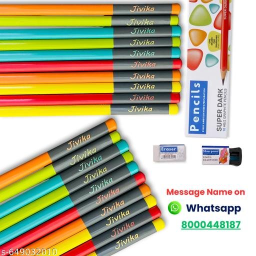 Customized Name Pencils (Before Order Plz Chk All Image)