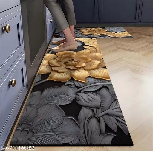 Kitchen Mats for Floor Anti Slip, 2 Pcs Kitchen Mats, Waterproof Memory Foam Kitchen Rugs, Waterproof Standing Runner for Bathroom - Image 3