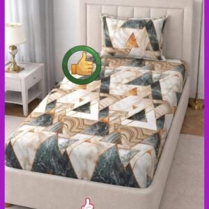 Voguish Bedsheets MIGTHYCOZY Pure Cotton Single Flat bedsheet  90x60 Inches with 1 Pillow cover