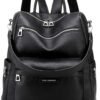 Medium 25 L Laptop Backpack Medium 25 L Backpack Backpack for Women Vintage PU Leather Shoulder