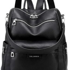 Medium 25 L Laptop Backpack Medium 25 L Backpack Backpack for Women Vintage PU Leather Shoulder