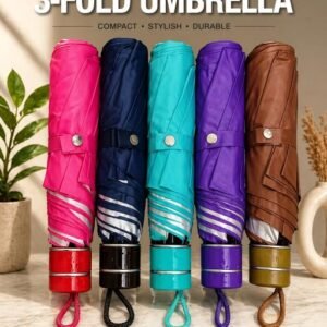 Pack of 2 Multi Colour Umbrella | Compact Windproof Waterproof Folding Umbrella (Color May Vary)