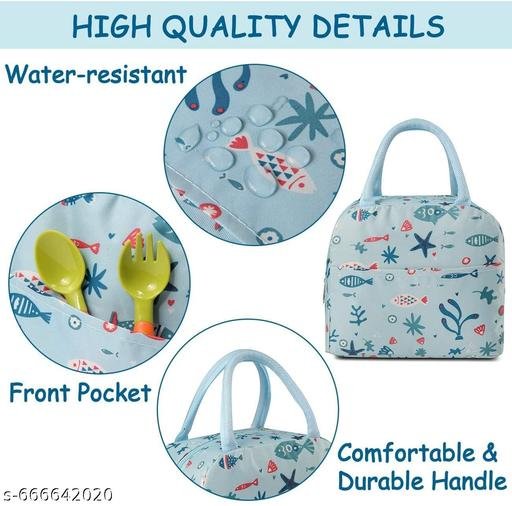 CROSSLINE Insulated Lunch/Tiffin/Travel/Storage Bag | Leakproof Keeps Hot and Cold | Unisex Lunch Box Bag for Kids, Office, Picnic, School - Image 3