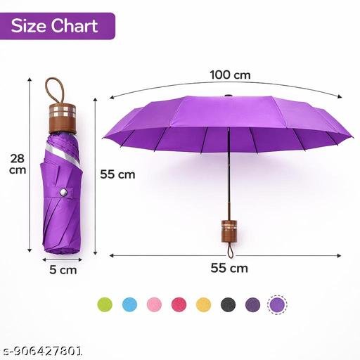 “2 Combo Foldable Umbrella Set | Waterproof Windproof Compact Travel Umbrella for Men & Women | Stylish Multi Color Rain Umbrella Pack of 2” - Image 3