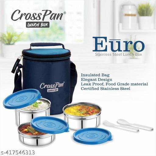Stainless Steel Lunch Box / Tiffin Box of Container Size 200ml, 350ml, 500ml for Office, School, College, Travel - Image 5