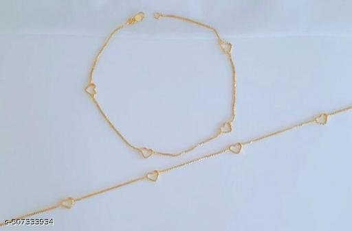 Kunjus Gold Plated Anklets for Women Pack of 2 - Image 4