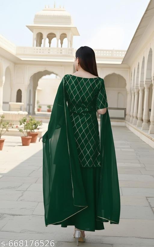 Vidusha Kurti Pant Set With Dupatta For Women's - Image 3