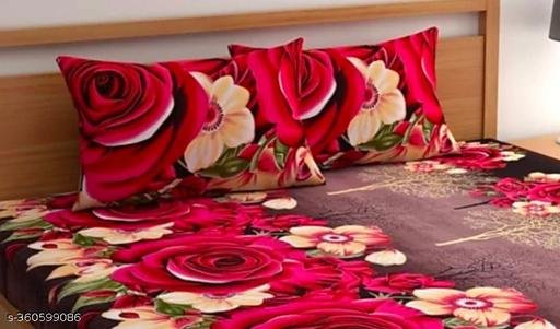 RD double floral bedsheet(90*90) with 2 pillow covers - Image 4