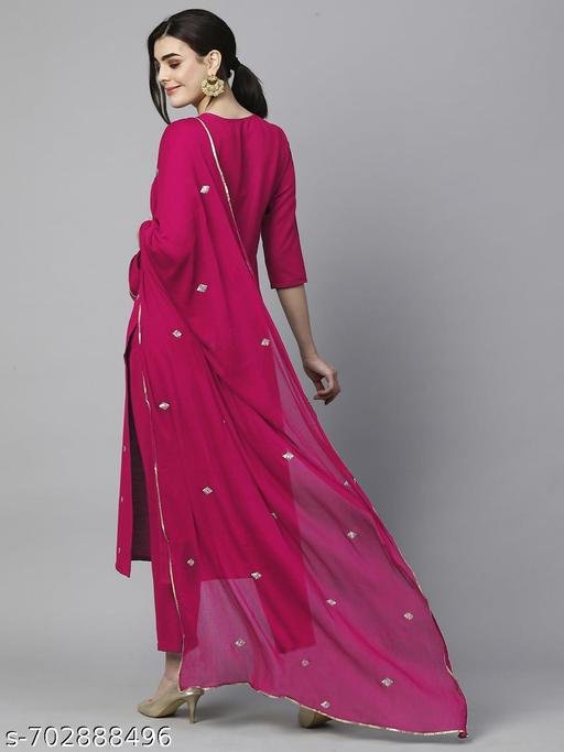 Exclusive Delight Multi Color Embroidered Kurta with Pant and Dupatta Pack Of 2 - Image 4