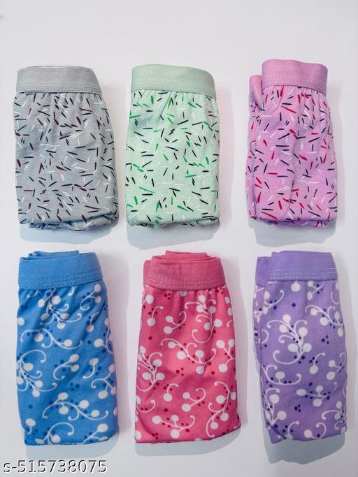 Trendy Women's Cotton Panties Combo Pack of 6 | Soft & Comfortable Daily Wear Underwear for Girls & Women | Breathable Innerwear for Everyday Use