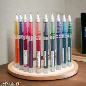 10 psc multicolored roller ball pen