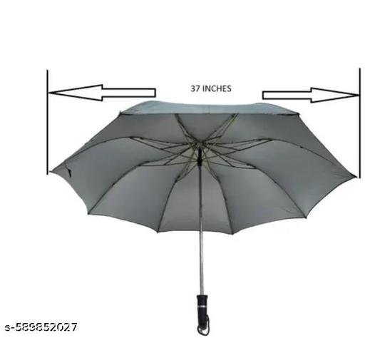 Umbrella 2Fold Silver Coating For Rain Manual Opening & Close For Men & Women... - Image 5