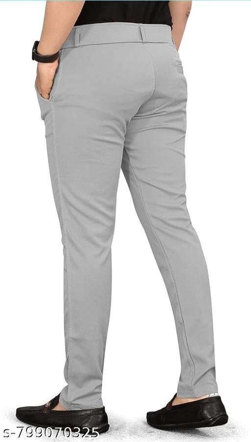 Grey formal pants for men|Grey formal trousers for men|Grey formal regular trousers|Grey formal dailywear trousers|Grey regular dailywear trousers - Image 5