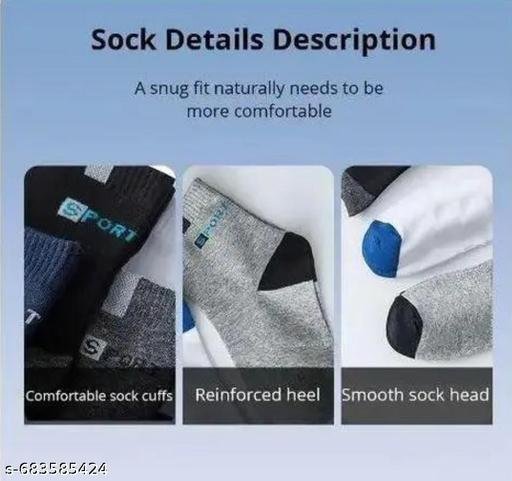 Sports Ankle length Socks For Men Pair Of 5 - Image 3