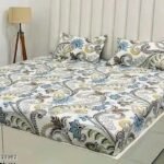 Bhuvik Cotton Double Bedsheet Set with 2 pillow covers (Bedsheet Size  90x100 ) (Pillow Size 28x18)