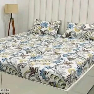 Bhuvik Cotton Double Bedsheet Set with 2 pillow covers (Bedsheet Size  90x100 ) (Pillow Size 28x18)