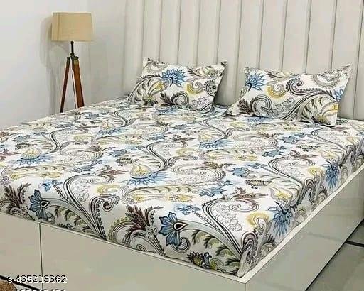 Bhuvik Cotton Double Bedsheet Set with 2 pillow covers (Bedsheet Size 90x100 ) (Pillow Size 28x18)