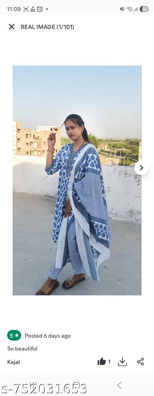 Vidusha printed soft cotton kurti set for women's. - Image 5
