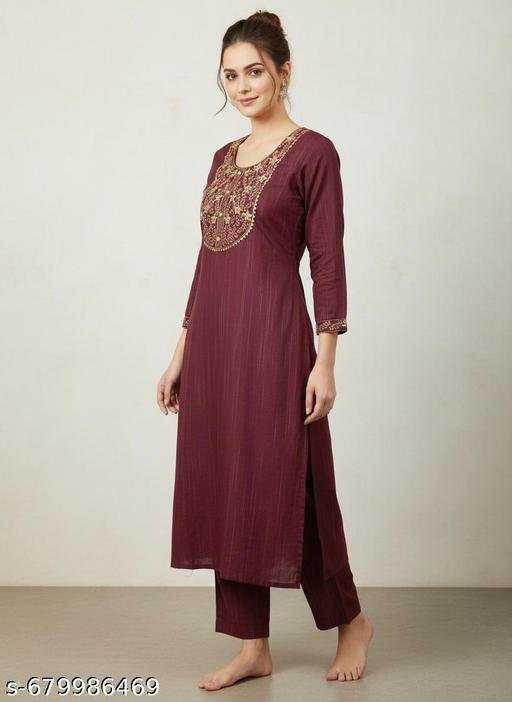 2 Kurta 1 pant 1 dupatta set for women - Image 4