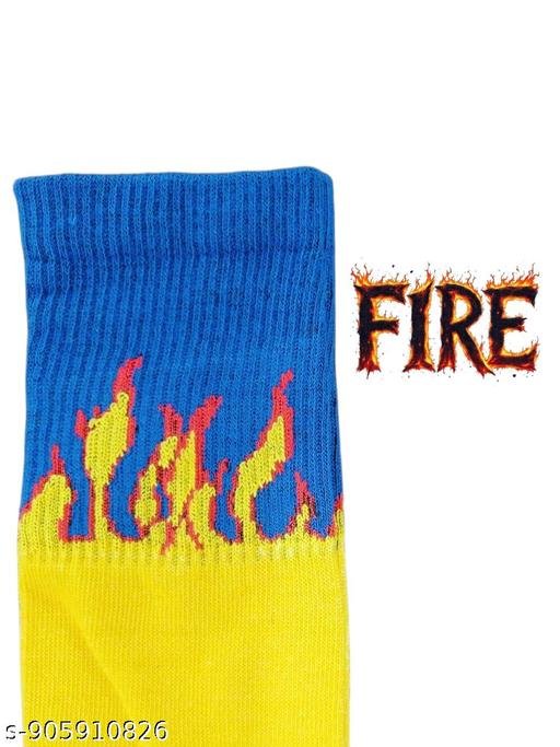 Premium Full Length Socks for Men & Women – Soft Cotton, Stretchable & Sweat Absorbent | Trendy Stylish Pattern, Casual & Sports Wear | Comfortable All Day Use (Pack of 5 Random Colours) - Image 5