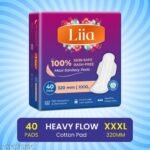 Jumbo Everyday Sanitary Pads Soft & Secure Heavy Flow Women's Overnight Rash Free Menstrual Pads with Wings Extra Anti bacterial Comfortable With Advanced Technology 100% leakage Proof Sanitary Napkins for Day & Night Protection (Size - 320mm | XXXL) (1 Packet) (Total 40 Pads)