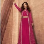 Modern Pink Sharara Set with Crop Top #Trendykurti #trendingsharara #Sharara #Kurti