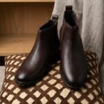 men's and boy's trending brown chelsea boots| ankle boot |men's high ankle slip on outdoor fashion winter stylish formal and semi casual boot synthetic leather slip on ankle boots with elastic side panel