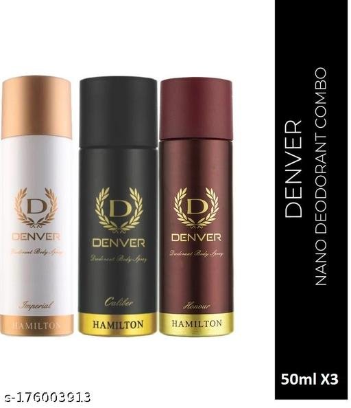 Caliber,Honour & Imperial Nano Travel Size Pack Deo Perfume Body Spray - For Men (50ml X 3 )