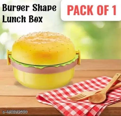 Burger Shape Lunch Boxes Reusable Freezer Safe Portion Snack box for Adults Kids 3 Containers Lunch Box - Image 3