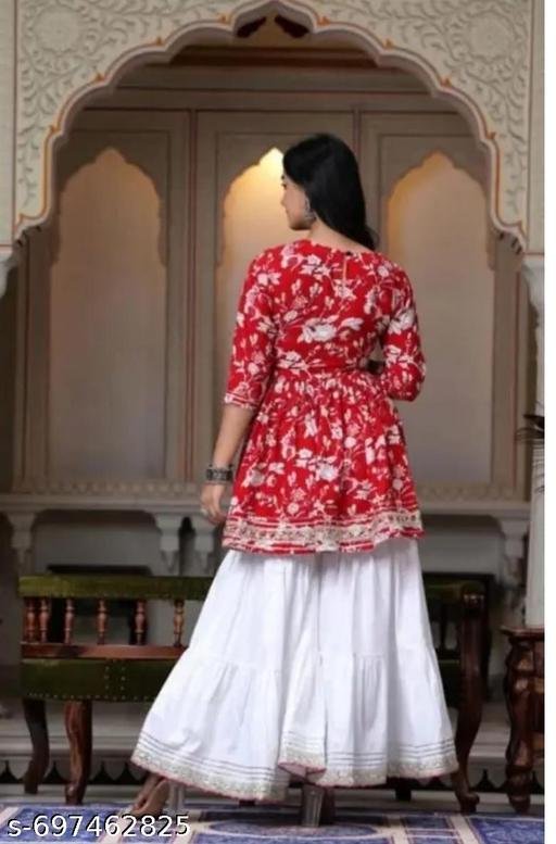 Vidusha Kurti Dupatta Set with Bottomwear For Women's - Image 3