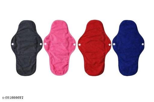 Cloth Period Pads for Heavy Flow Leakproof Overnight Protects,Large Sanitary Pads Set with Wings for Women,Washable Overnight Cloth Panty Liners Period Pads (Pack of 8 Multicolour, Sanitry Pad) - Image 5
