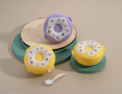 Fly Kids Donut Shaped Double Insulated Lunch Box (Multi Color) - Image 3