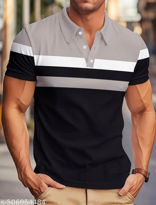 Men's Color Block T-shirts Shirt, Half Sleeves, Summer,Casual Half Sleeve Shirt For Outdoor, Gym Wear, Tshirt - Image 5