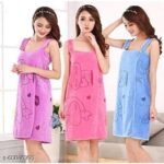 Saffronsky enterprise Women's Fashion Microfiber Fabric Sexy Wearable Quick Dry Magic Bathing Soft Bath Towel Free Size (Random Color)
