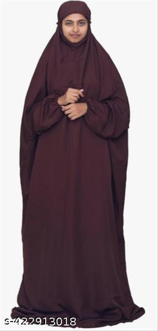 Muslim Wear Prayer Dress/ Crepe Prayer Dress for Women And Girl's (Brown) - Image 3