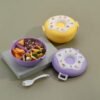 Senoprime  Burger Shape Lunch Box for Kids - Lunch Box for Kids, Tiffin Box, Lunch Box Leak Proof Plastic Lunch Box, Lunch Box with Compartments (Multicolor)