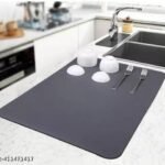Silicone Dish Drying Mat for Kitchen | Water Absorbent Mat | Kitchen Mat for Wet Utensils | Dish Drying Mat | Water Absorbent mats for Kitchen Items (40 x 60 CM)
