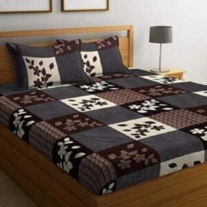 CottonDreamz Premium Glace Cotton Double Bed Bedsheet Set