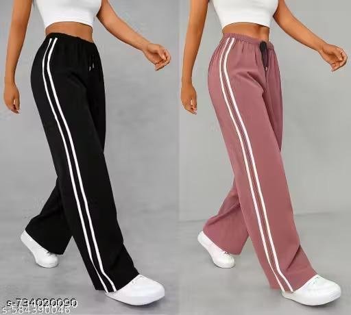 Trendy women's patti cargo trouser pants Contrast Ladies Lower