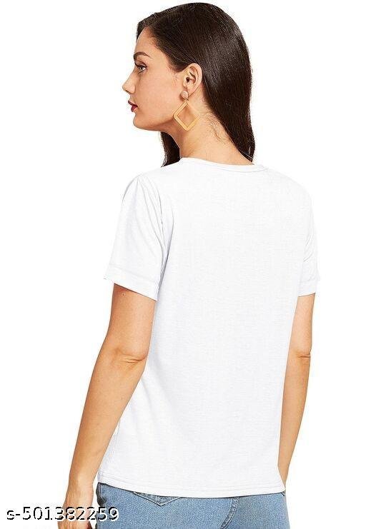 UTKARSH Women's Stylish Graphic Print 100% Cotton T-Shirt- Regular Fit, Round Neck, Half Sleeve For Girls & Women (Pack of 4) - Image 4