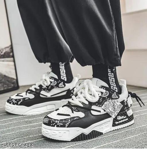 white & black casual shoe 7075 - Image 5