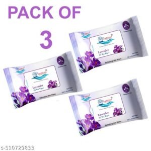 Refreshing Wet Wipes, Cleansing Wet Wipes, Face Wet Wipes With Lavender Fragrance Facial Wet Wipes Skin Friendly Gentle Face Wipe 100% Cotton Facial Wet Wipes Tisues For Face And Travel Use For Girls And Boys Pack Of 3 (75 Wipes)