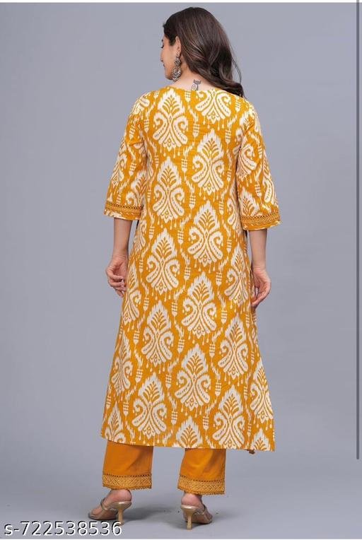 Women Latest Design Printed V-Neck Kurta Pant With Duptta Sets - Image 4