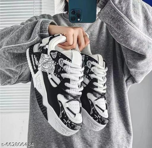 white & black casual shoe 7075 - Image 3