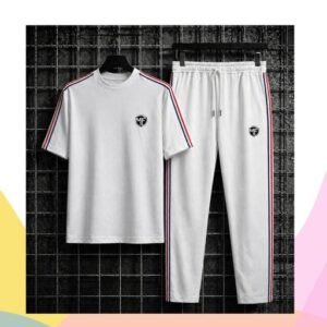 Men Solid Round Neck Half Sleeve T-Shirt with Shorts Set | T-Shirt Track Short Set Top & Bottom | Men’s Summer Gym Running Workout Sports Comfortable Co-Ord Set
