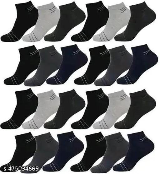 N N Socks 12 Pairs Rich Cotton Stylish Ankle Length Cotton Socks For Men’s & Women’s